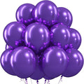 Metallic Purple Balloons 50Pack 12 Inch Chrome Purple Latex Party Balloons by Togvu