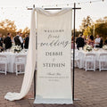 Personalized Wedding Welcome Sign Banner – Custom Couple Names & Date, Elegant by CALLADECORGIFTS