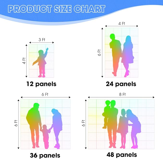 Gold Shimmer Wall Backdrop 36 Panels Cover 6 x 6 Ft, Photo Backdrops - Image 4