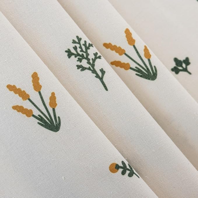 F-CHU Orange Floral Curtains for Bohemian 90 Inch Length French Country Floral - Image 5