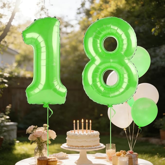 40 Inch Number 18 Balloons for 18th Birthday Party Decorations, 0-100 Fruit - Image 3