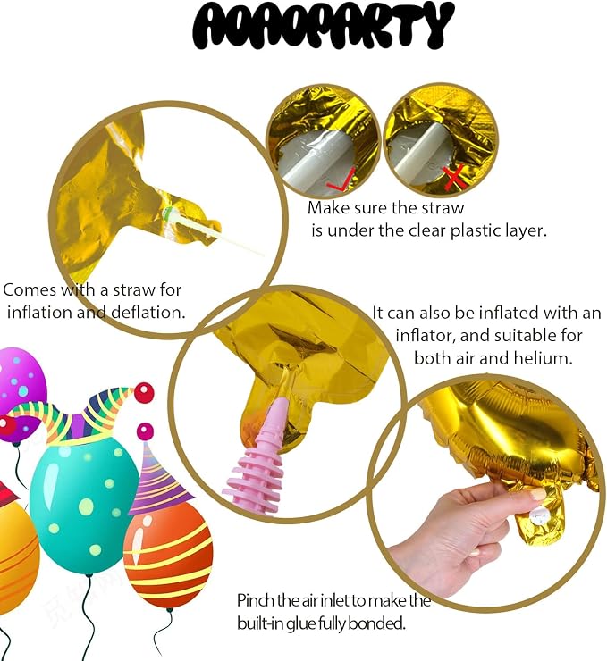 Letter Balloons Gold 40 Inch V Large Giant Big Foil Mylar Balloon | - Image 2
