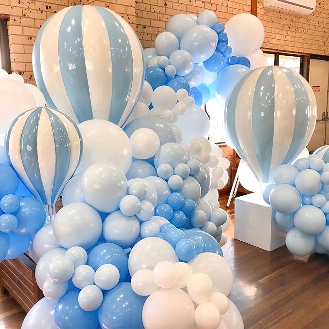 PartyWoo Light Blue Balloons 100pcs Baby Pastel Sky Aqua Blue Color | Balloons - Image 6