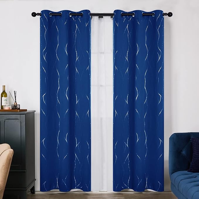 Deconovo Living Room Curtains 90 Inches Long, Thermal Insulated, Room Darkening - Image 2