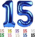 15 Balloon Numbers 40Inch for 15th Year Old Birthday Decorations, Dark Blue | by Mluchee
