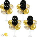 4 Set Black Gold Balloons Stand Kit, Balloon Centerpieces by FengRise