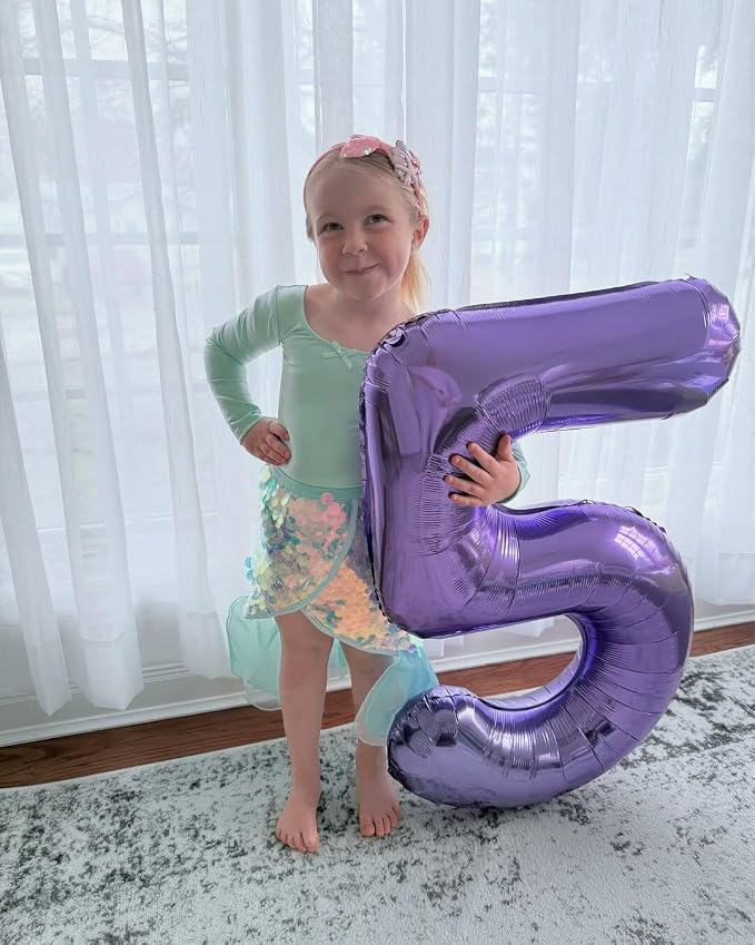 0 Balloon - Purple Birthday Number Balloons, 40 Inch Decorations Men Women | - Image 8