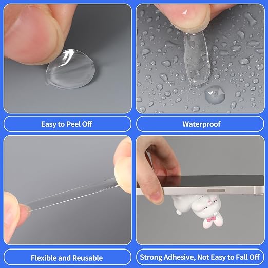 JANYUN 280 Pcs Sticky Dots, 10 mm Square Putty Clear Double Sided Tape | Sticky - Image 5