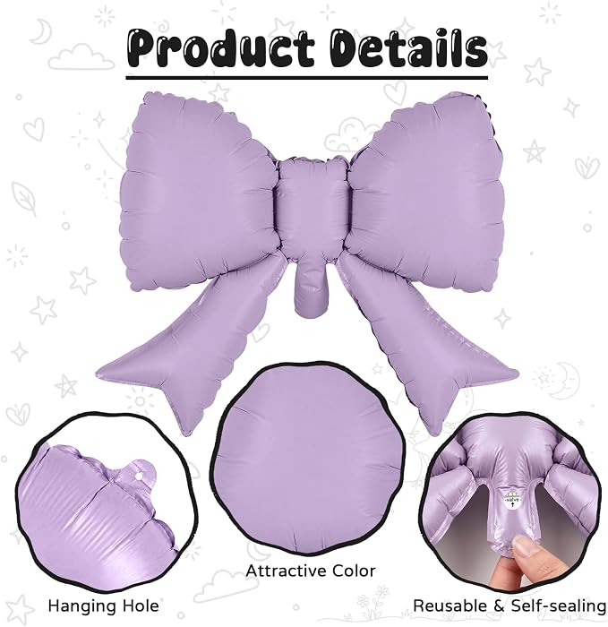 40 Inch Light Purple Number Balloons 0-9 - Image 4