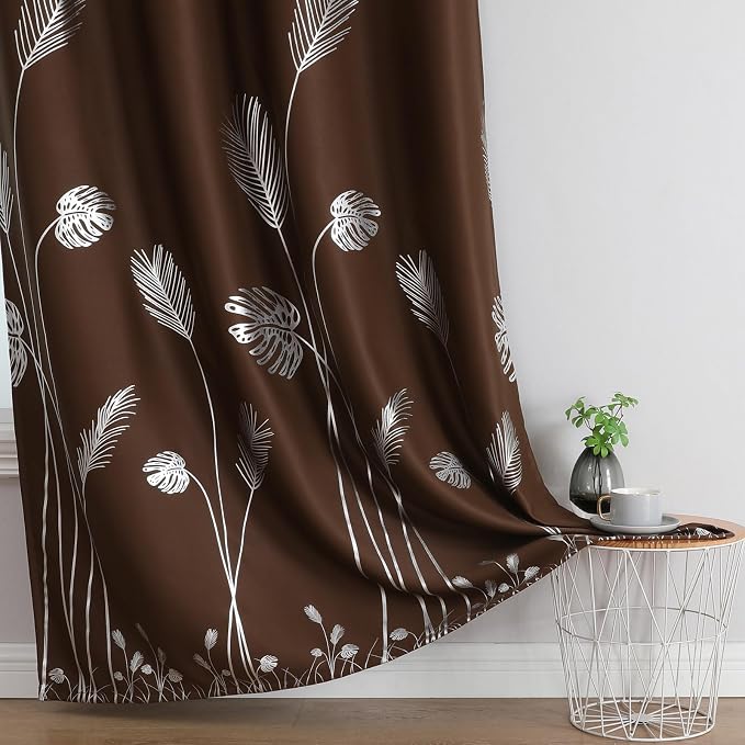 Brown Blackout Curtains for Living Room 96 Inches Long, Room Darkening Energy - Image 7