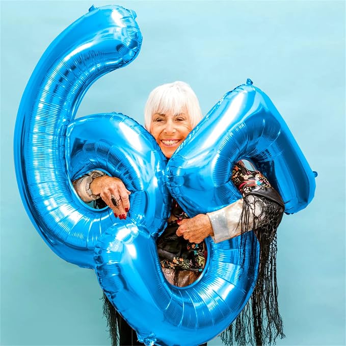 40 Inch Number 50 Foil Balloons Set, Giant Number 5 and 0 Helium Balloons Self - Image 4