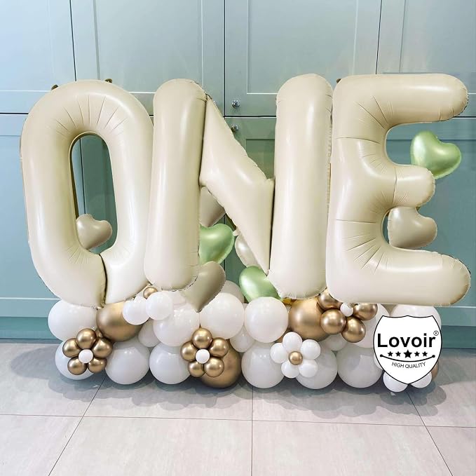 Cream White Letter O Balloons, 40 Inch Giant Letter Balloons O Foil Mylar - Image 4
