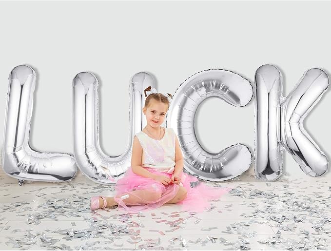 Single Aluminum Hanging Foil Film Silver Letter Balloons I 40 Inch | - Image 3