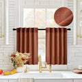 MIULEE Burnt Orange Fall Kitchen Curtains 36 Inch Length 2 Panels Farmhouse | by MIULEE