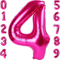4 Balloon Number 40 Inch Hot Pink Balloons by Mluchee