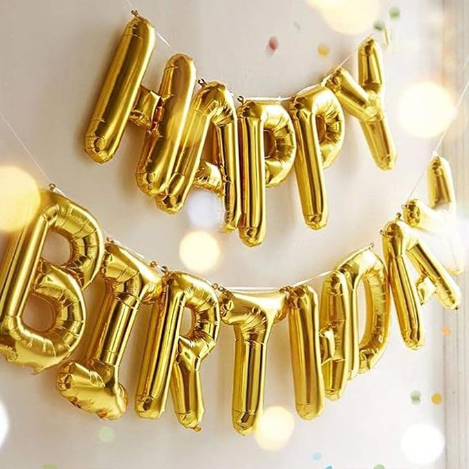 CANREVEL Happy Birthday Banner Decorations + Sign Balloons, - Image 4