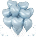 Baby Blue Heart Foil Balloons, 18Inch Large Heart Polyester Film Balloon by TAOYE