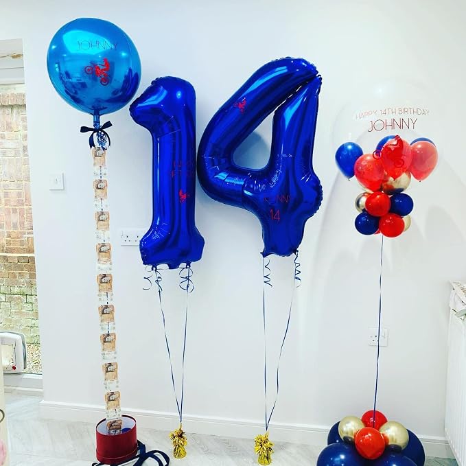 40 Inch Navy Blue 22 Balloons Giant Number 22 Balloons Navy Blue 22 Birthday - Image 5
