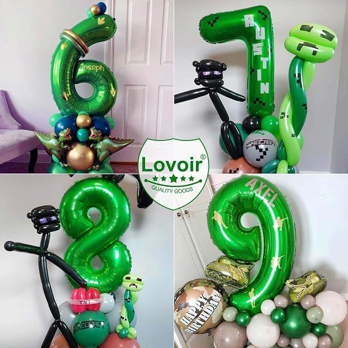 Dark Green 50 Number Balloons, 40 Inch Giant Number 50 Balloons Foil Mylar - Image 7