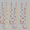 36 Pcs Fall Hanging Swirl Decorations Brown Burgundy Orange Yellow Felt Swirl by pinkblume