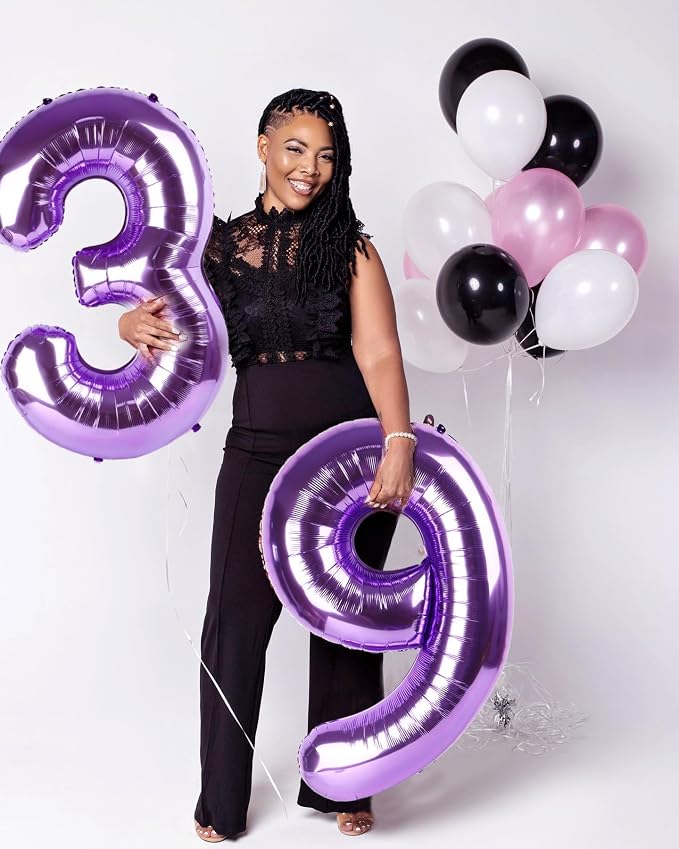 Number 3 Balloons 40 Inch for 3rd 33 Birthday Party Decorations, - Image 2