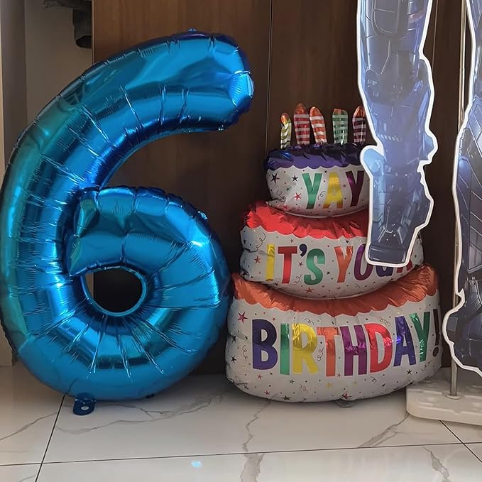 40 Inch Navy Blue Number 2 Foil Balloon - Image 5