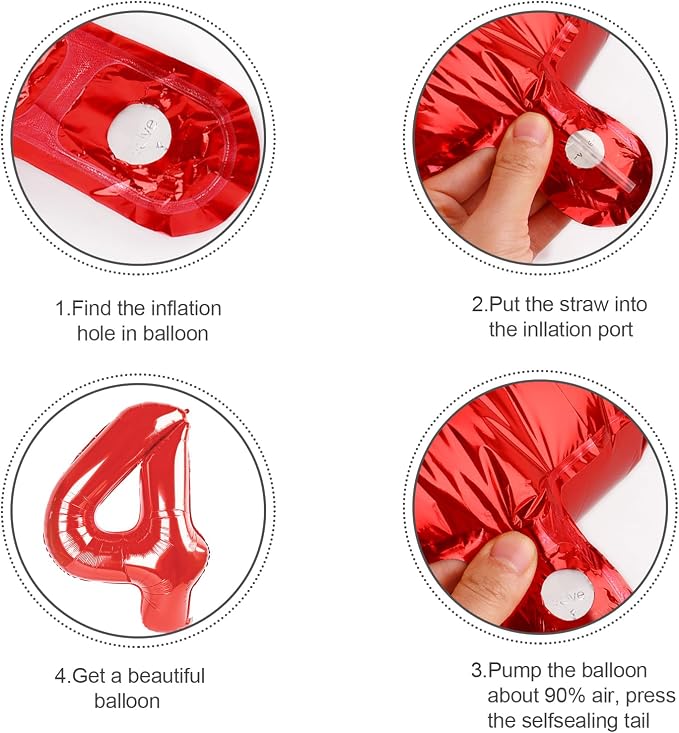 Number Balloons 40 Inch Red 2 Balloon - Image 6