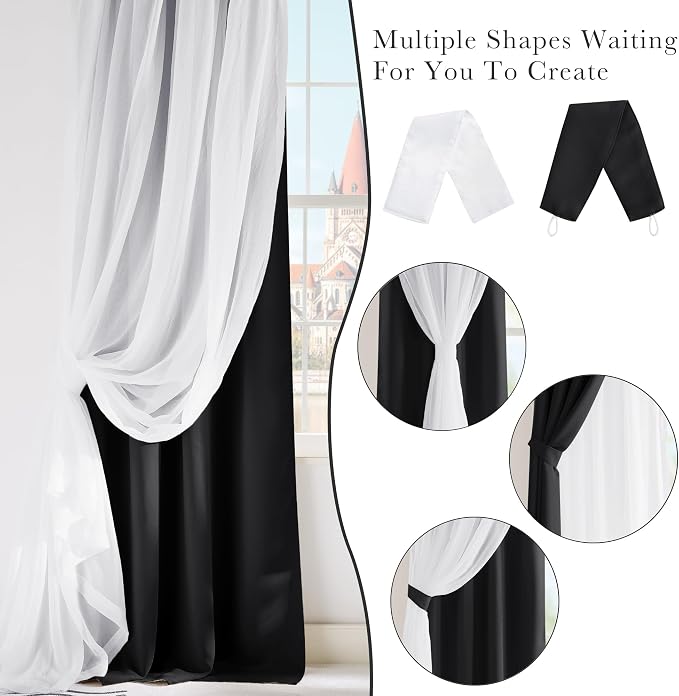 PONY DANCE 2 Layers Curtains Set, 2 Panels | Room Darkening Mix & Match Room - Image 9