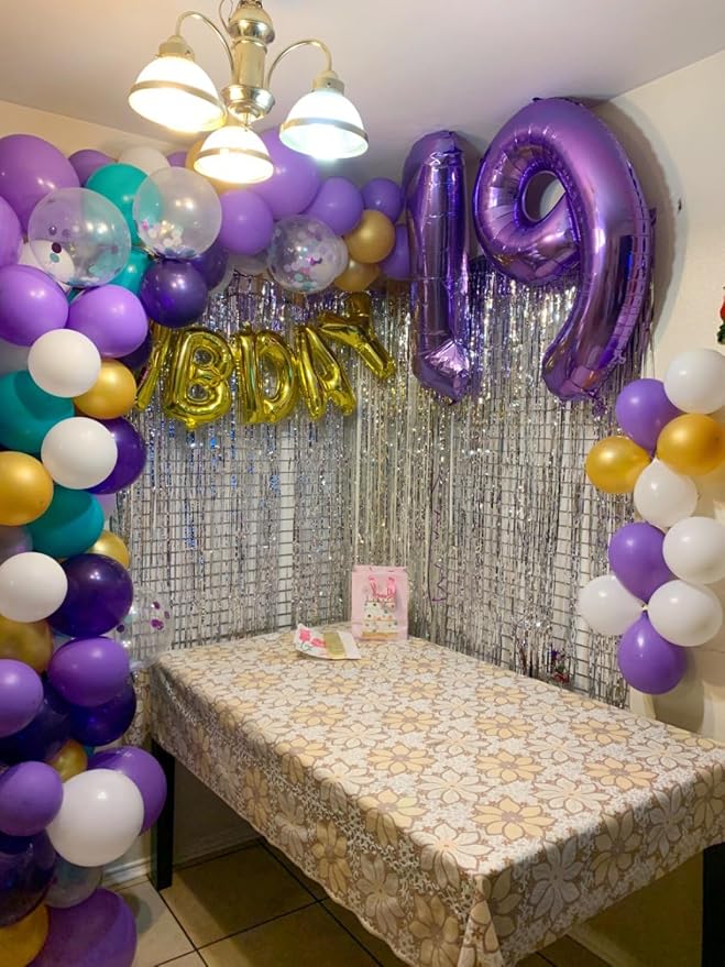 2 Balloon Numbers Birthday Decorations, 40In Purple Balloons - Image 6