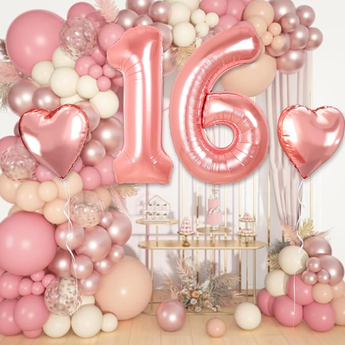 40 inch Rose Gold Birthday Decorations - Image 4