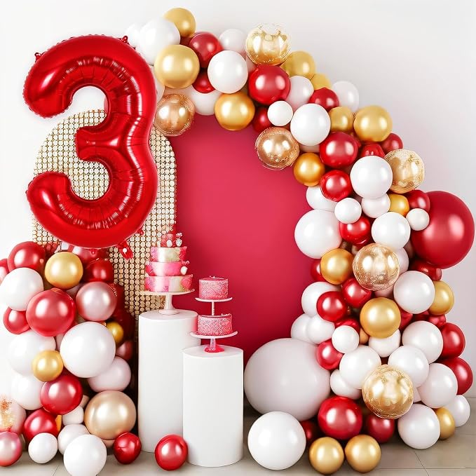 Red Number 13 Balloons, 40 Inch Big Large Foil Number Balloons, Jumbo Giant - Image 3
