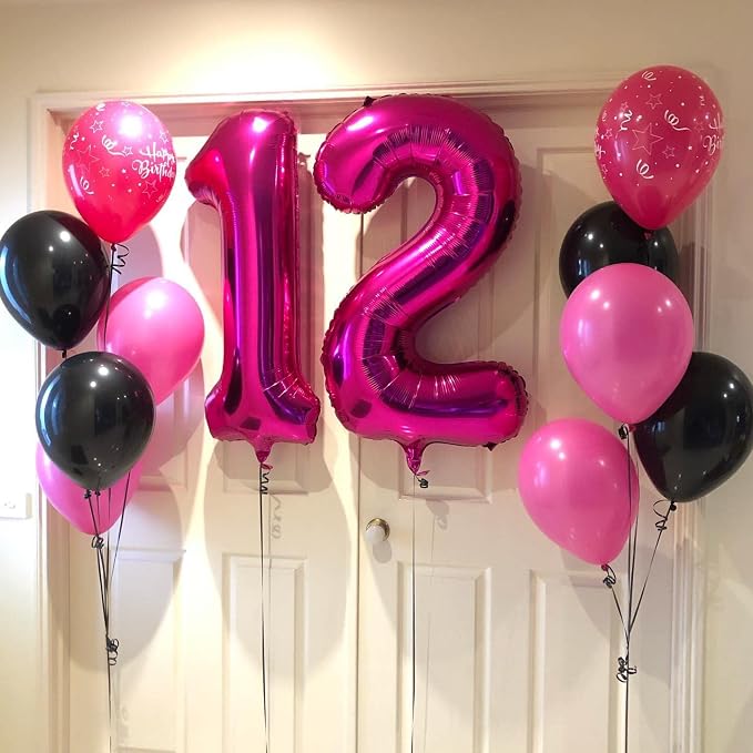 40 Inch Hot Pink 10 Number Balloons Giant 10 Balloons Hot Pink Birthday 10 - Image 4