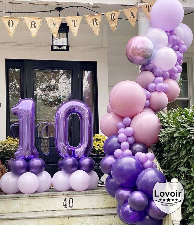 Purple Number 6 Balloons, 40 Inch Giant Number Balloons Foil Mylar Helium - Image 7
