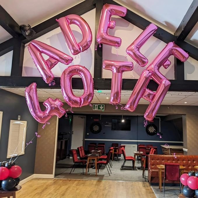 Hot Pink Letter O Balloons, O Letter Balloon 40 Inch Foil O Balloon | Hot Pink - Image 8