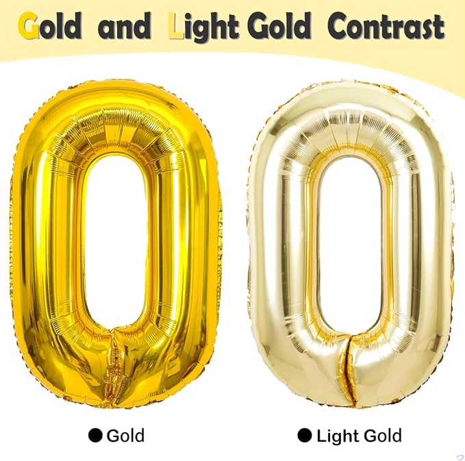 40 Inch Gold 81 18 Balloon Numbers, Foil Mylar Helium Jumbo Number 18 Balloons - Image 7