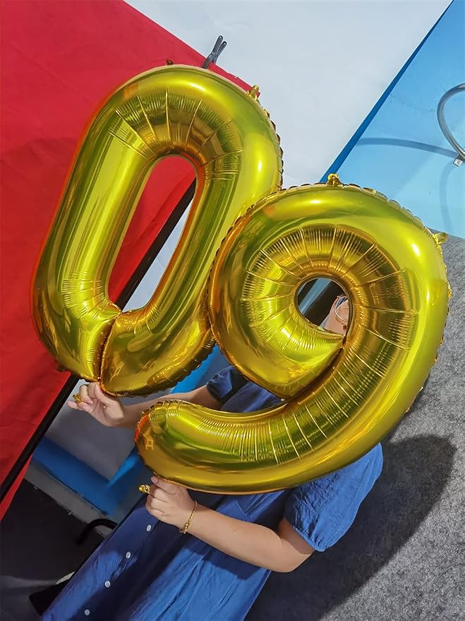 32 Inch Gold Number 5 Balloons Foil Ballon Digital Birthday Party Decoration - Image 5