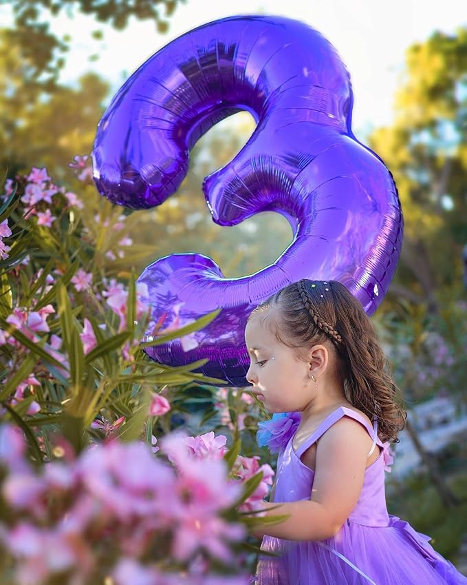 13 Balloon - Purple Birthday Number Balloons, 40 Inch Decorations Men Women | - Image 2