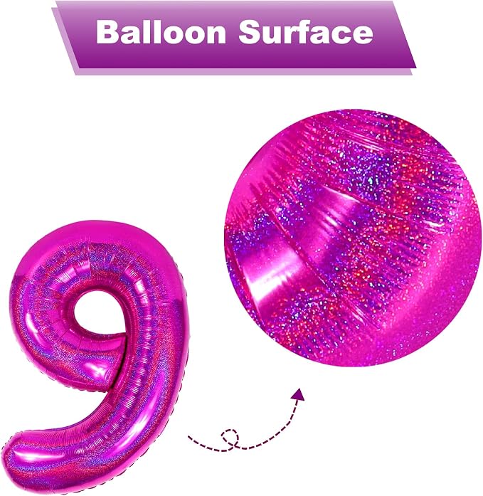Laser Hot Pink 7 Balloon - Image 7