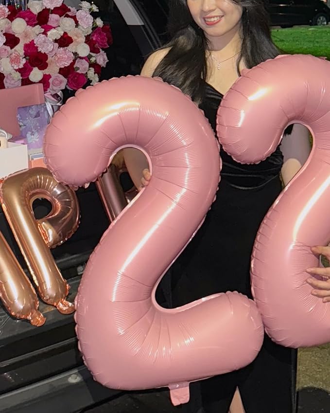 Pastel Pink Number 8 Balloon 40 Inch - Image 3
