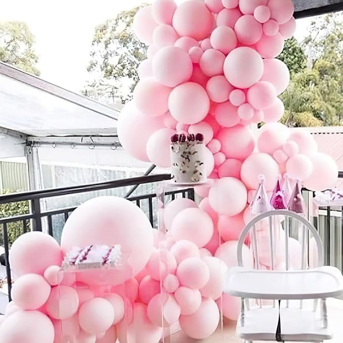 PartyWoo Baby Pink Balloons 50pcs Pastel Pale Light Pink Color | - Image 7
