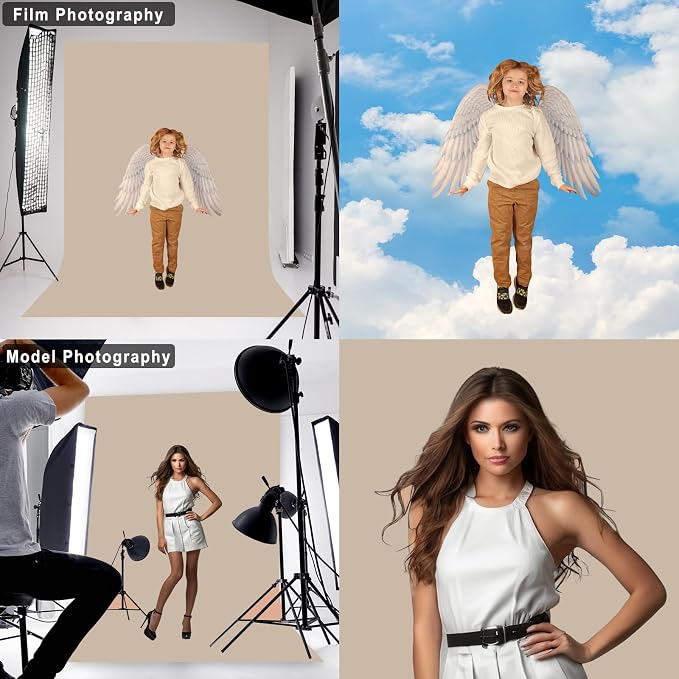 Beige Photography Backdrop for Photoshoot, 5x7 FT | Versatile Studio Photo - Image 4