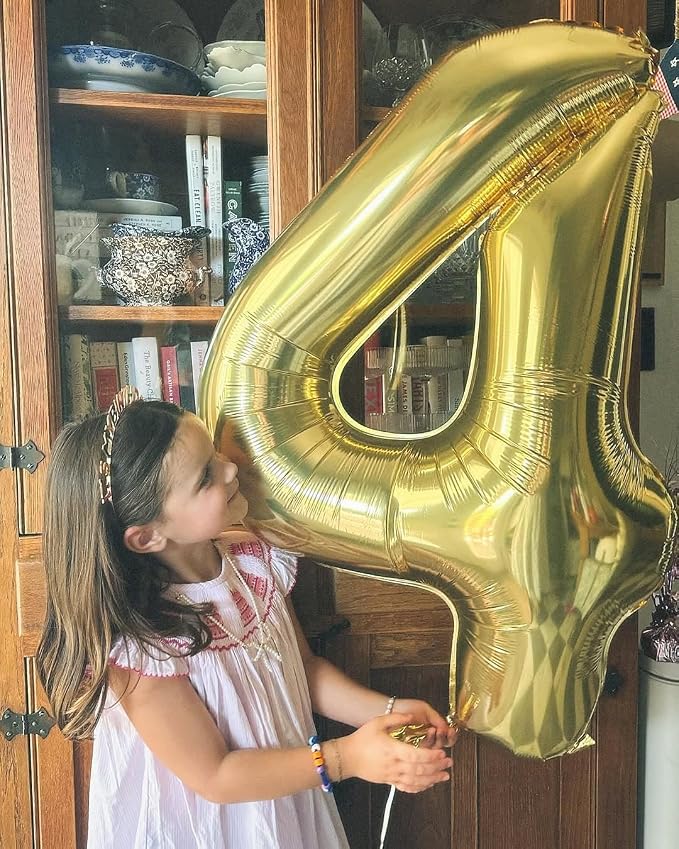 40 Inch Light Gold Number 6 Balloon, Champagne Birthday Party Decorations | 40 - Image 7