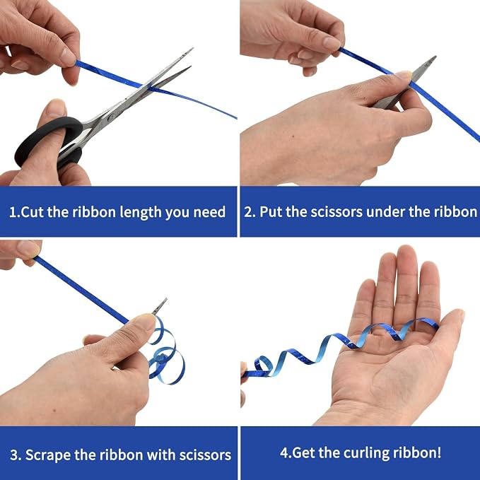 BEISHIDA 500 Yards Silver Ribbon Curling Crimped, Balloon String Shiny Metallic - Image 3