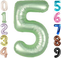 5 Balloon Number 40 Inch Olive Green Balloons by Mluchee
