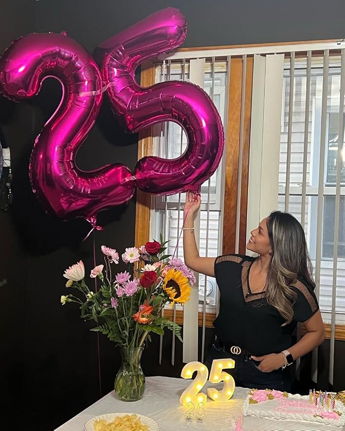 Hot Pink 40 Balloon - Image 3
