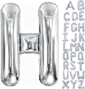 40 Inch Silver Letter Balloon, Large Foil Alphabet Balloons Birthday by Aeniaza
