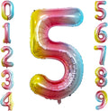 Gold Foil Balloons Number 5, Huge Number Balloons by GOER