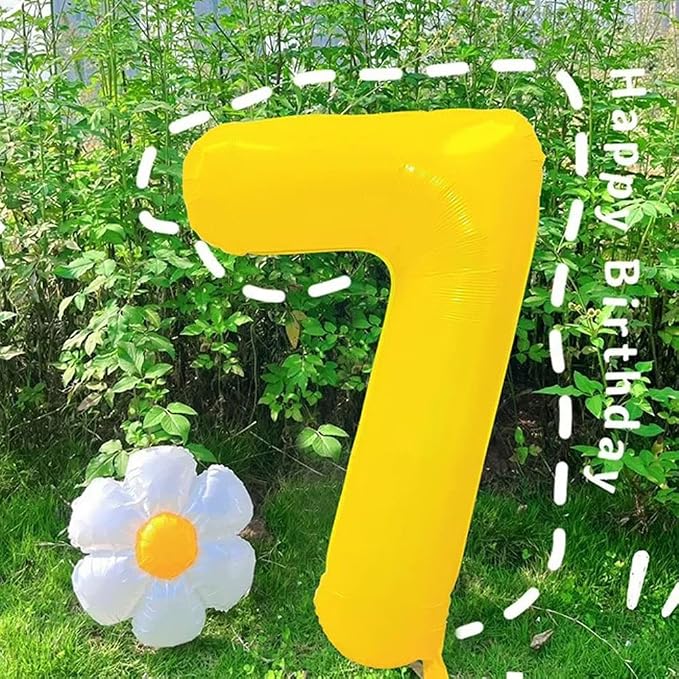 40 inch Yellow Number Balloon Giant Foil Helium Balloons Number 1 Balloon - Image 7