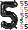 Black Number 5 Balloon 40 Inch by IWERP
