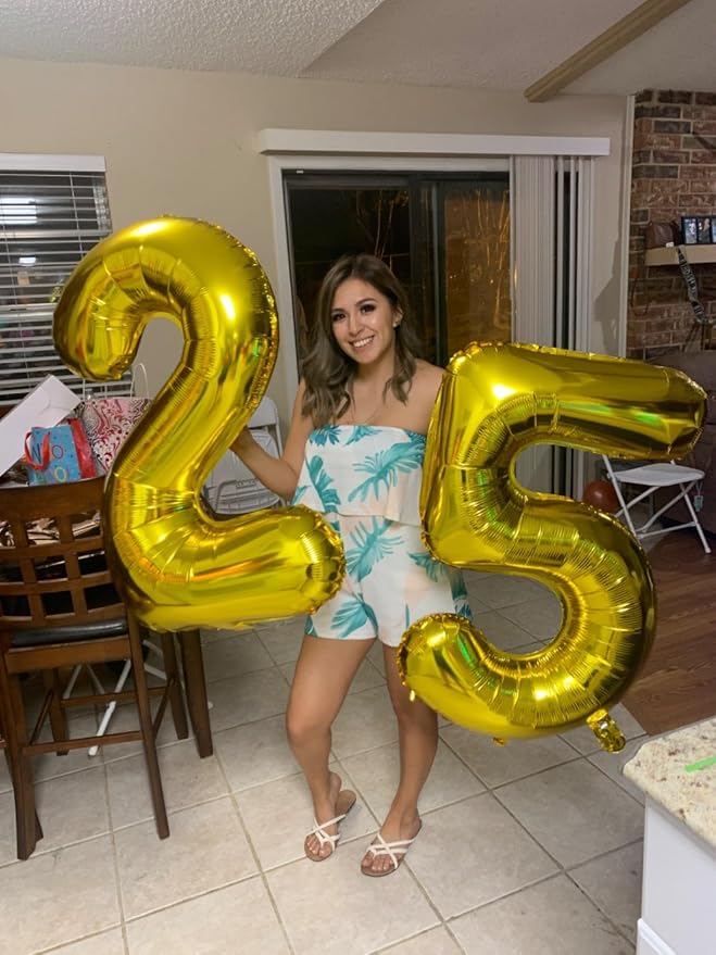 25 Balloon Numbers 40Inch for 25th Year Old Birthday Decorations, Inflation - Image 2